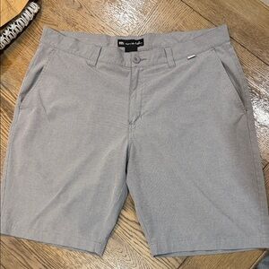 Travis Mathew Gray Flat Front Shorts